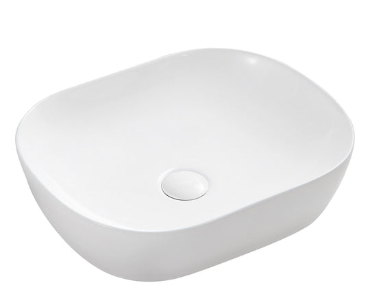 Chur 46 Counter-top Round-edged Square Basin - Matt White