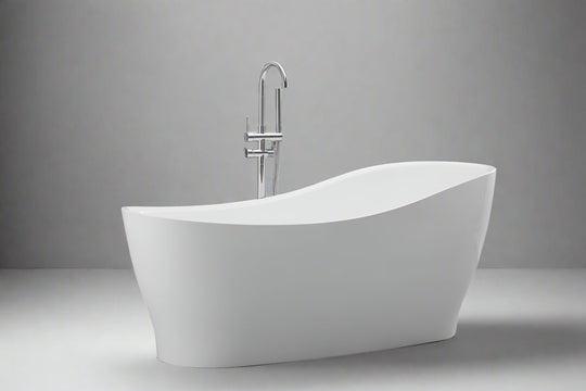 Baignoire autoportante design Clara en blanc brillant