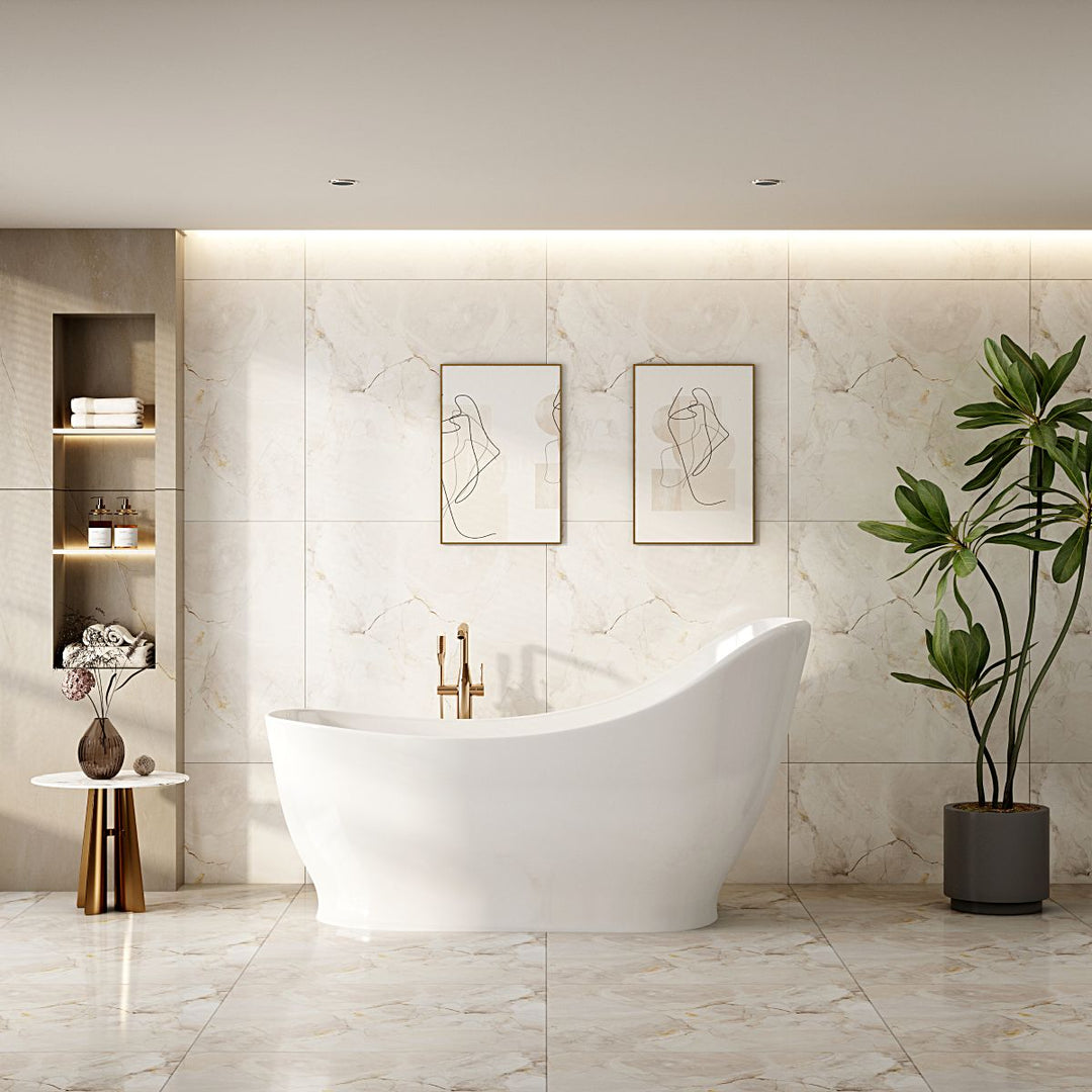 Clara Freestanding Bathtub - Gloss White