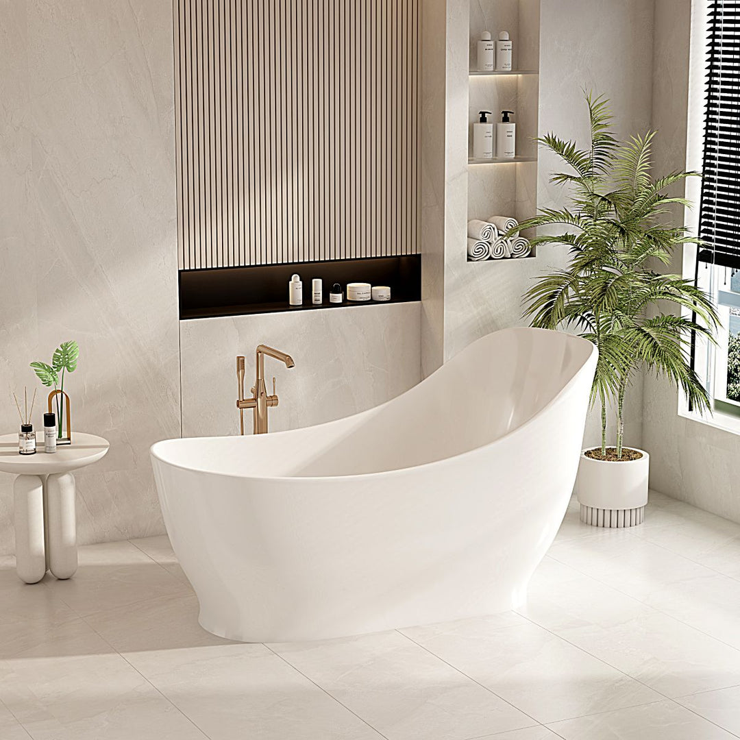 Clara Freestanding Bathtub - Gloss White