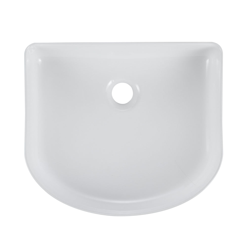 Cora 40 Counter-Top Fluted Arch Basin - Gloss White