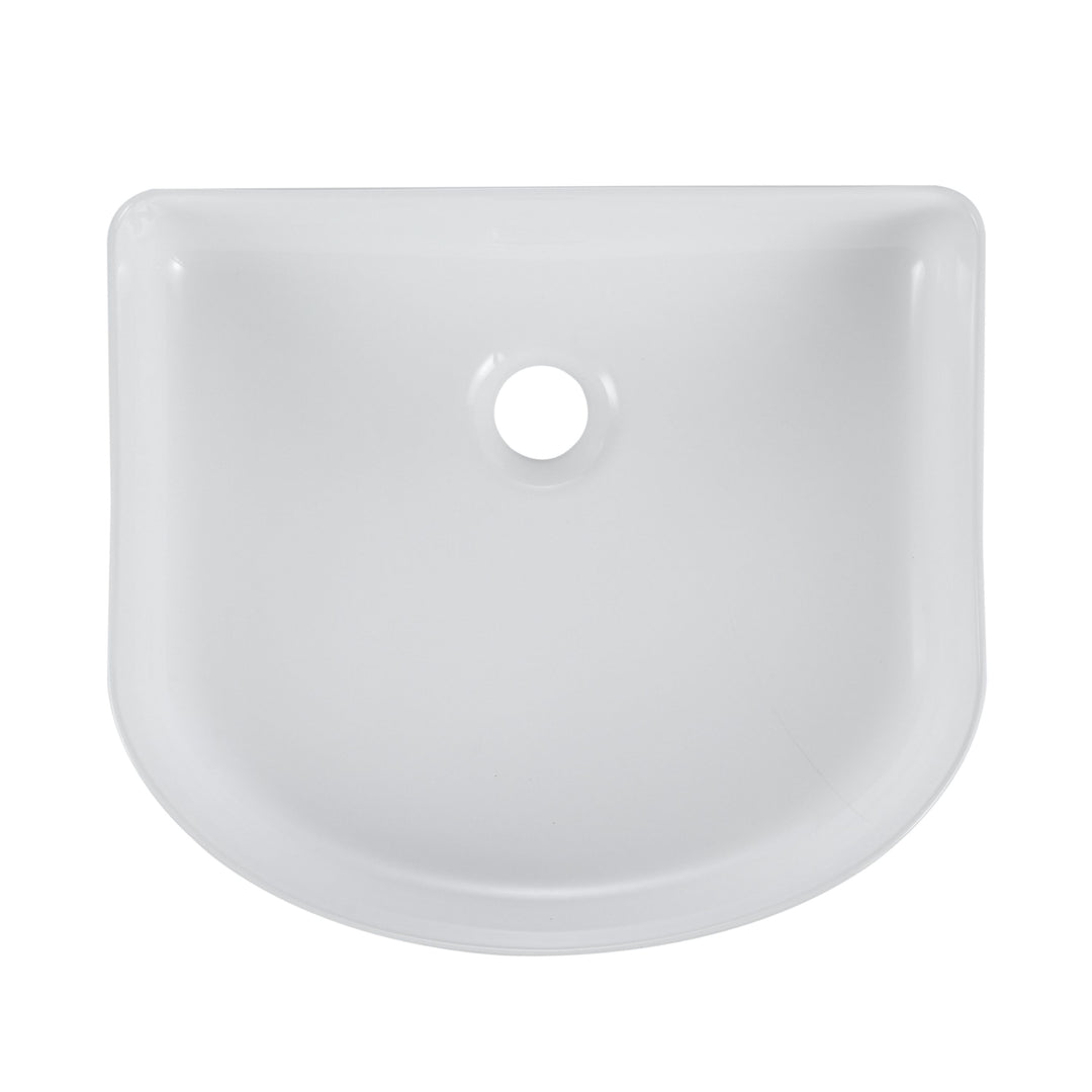 Cora 40 Counter-Top Fluted Arch Basin - Gloss White