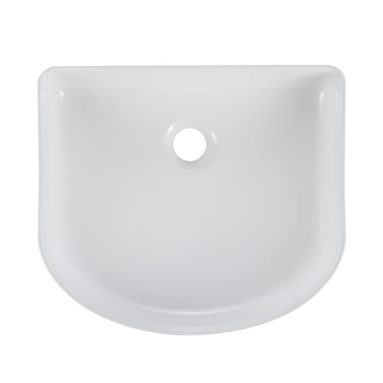 Cora 40 Counter-Top Fluted Arch Basin - Gloss White