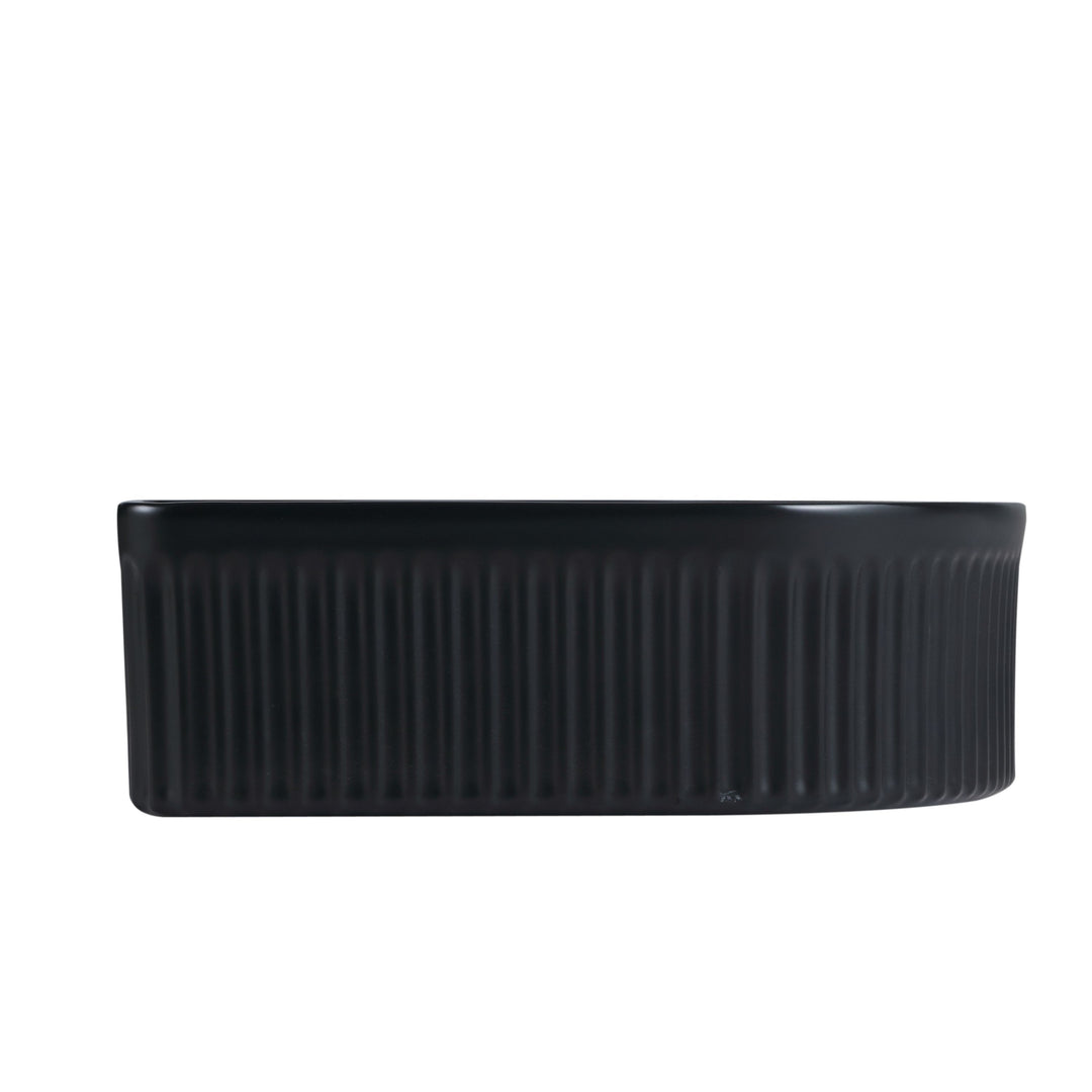 Cora 40 Counter-Top Fluted Arch Basin - Matt Black