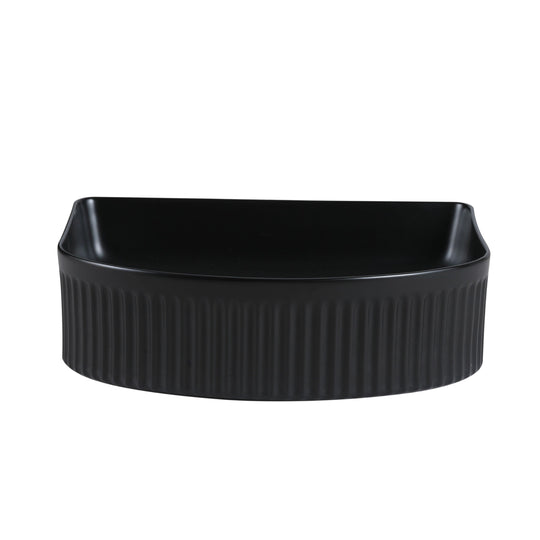 Cora 40 Counter-Top Fluted Arch Basin - Matt Black