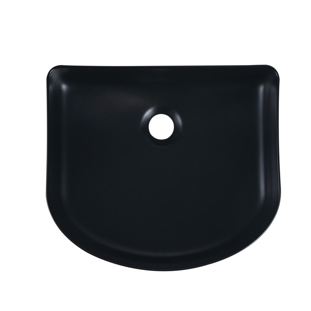 Cora 40 Counter-Top Fluted Arch Basin - Matt Black