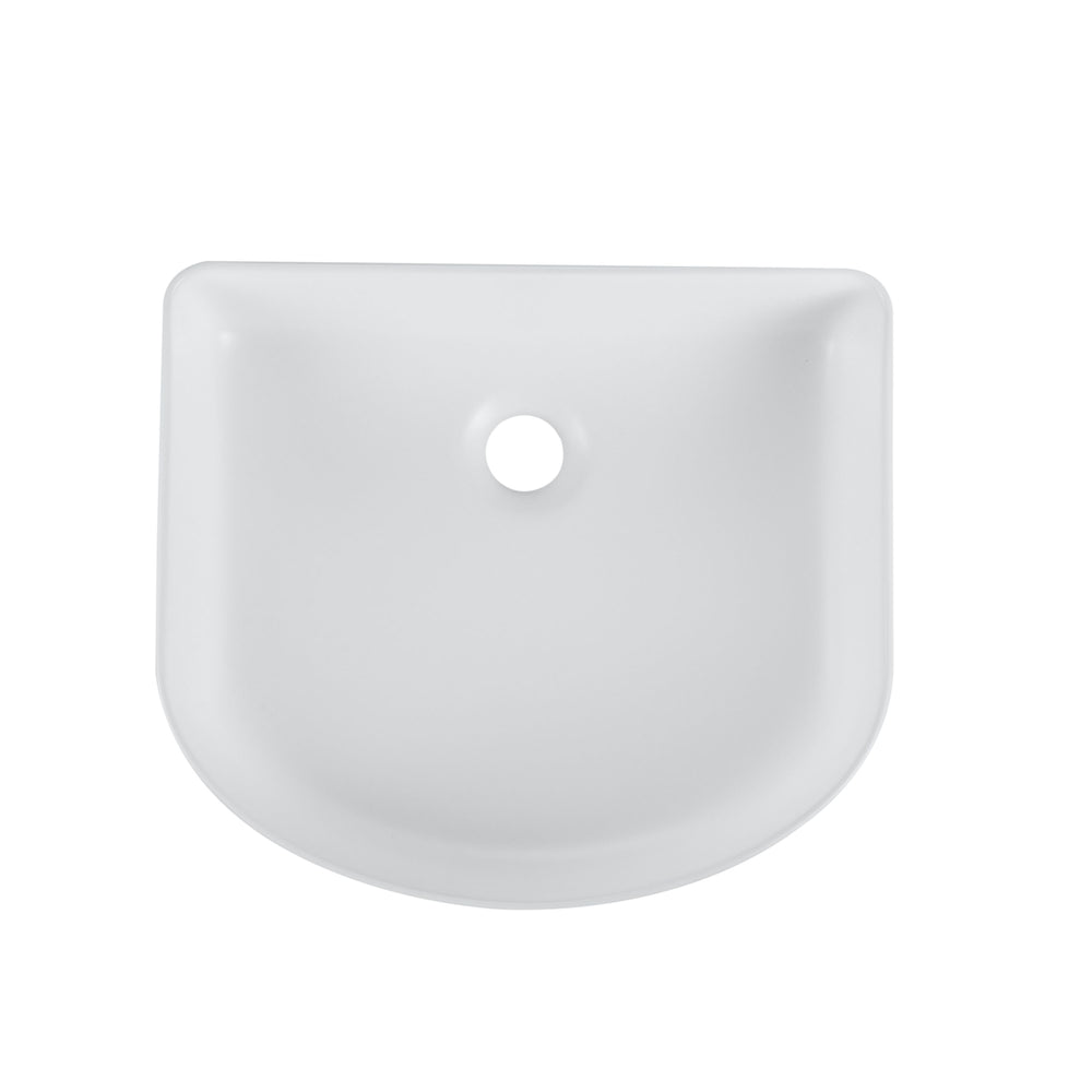 Cora 40 Counter-Top Fluted Arch Basin - Matt White