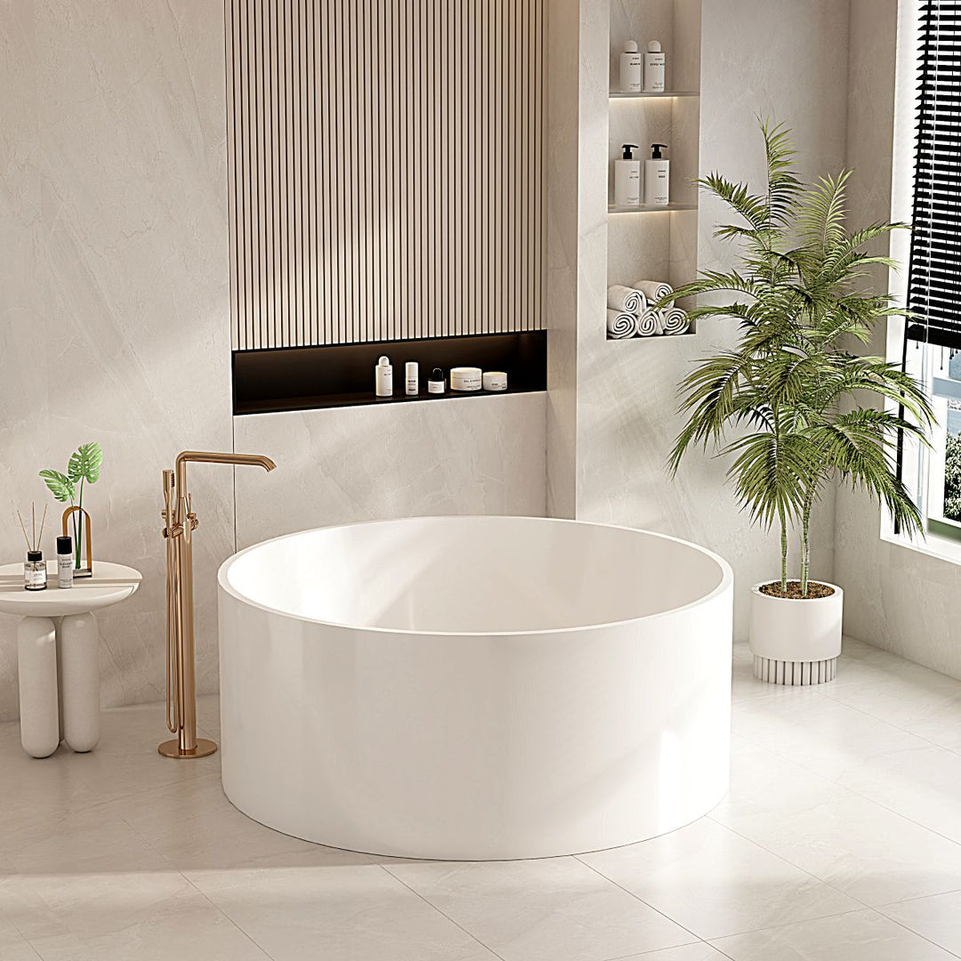 Baignoire autoportante multi-fix ORTA en blanc brillant