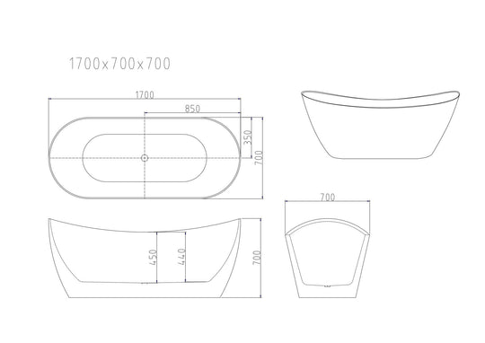 Baignoire autoportante design Disney blanche brillante