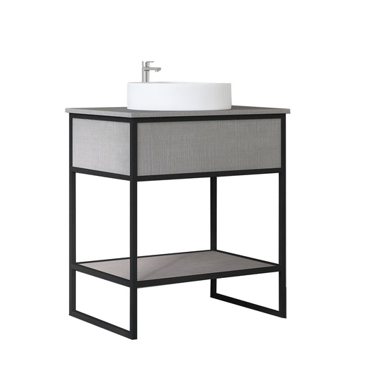 DI 750mm Vanity Cabinet for Countertop Basin - Nero Matt