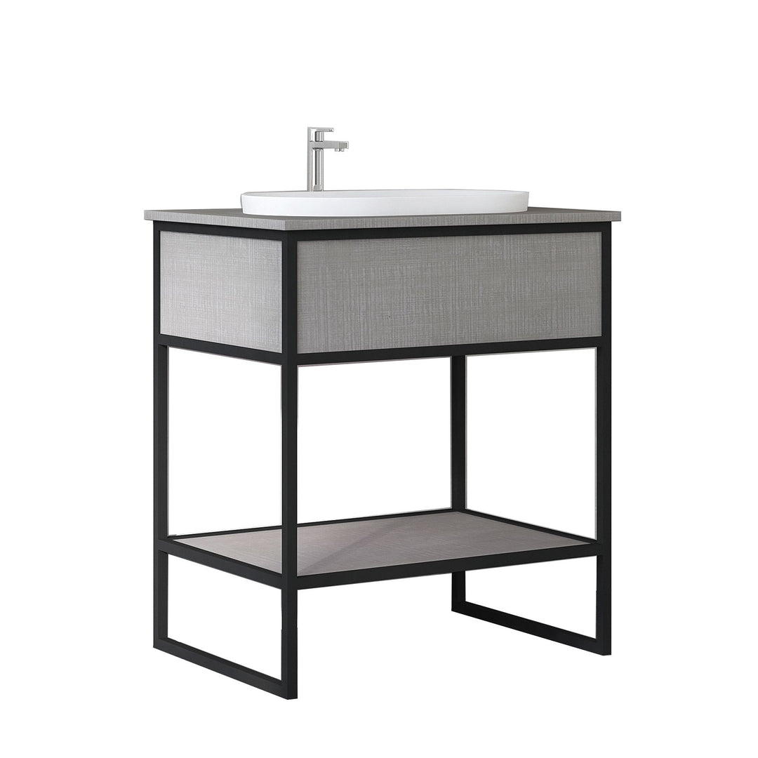 DIO 750mm Vanity Cabinet for Insert Basin - Nero Matt