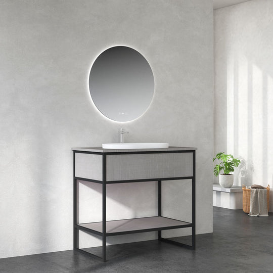 DIO 900mm Vanity Cabinet for Insert Basin - Nero Matt