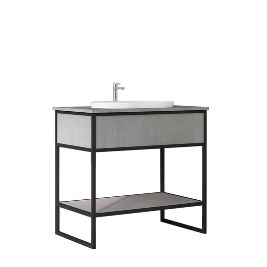 DIO 900mm Vanity Cabinet for Insert Basin - Nero Matt