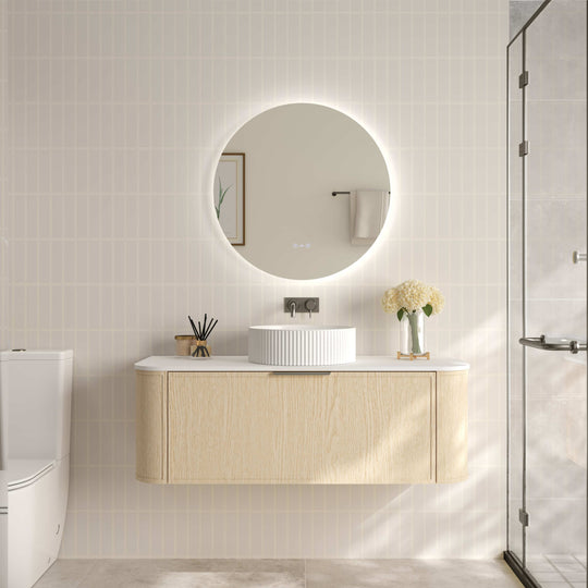 Elva 1200mm Wall-Hung Cabinet - Natural Oak