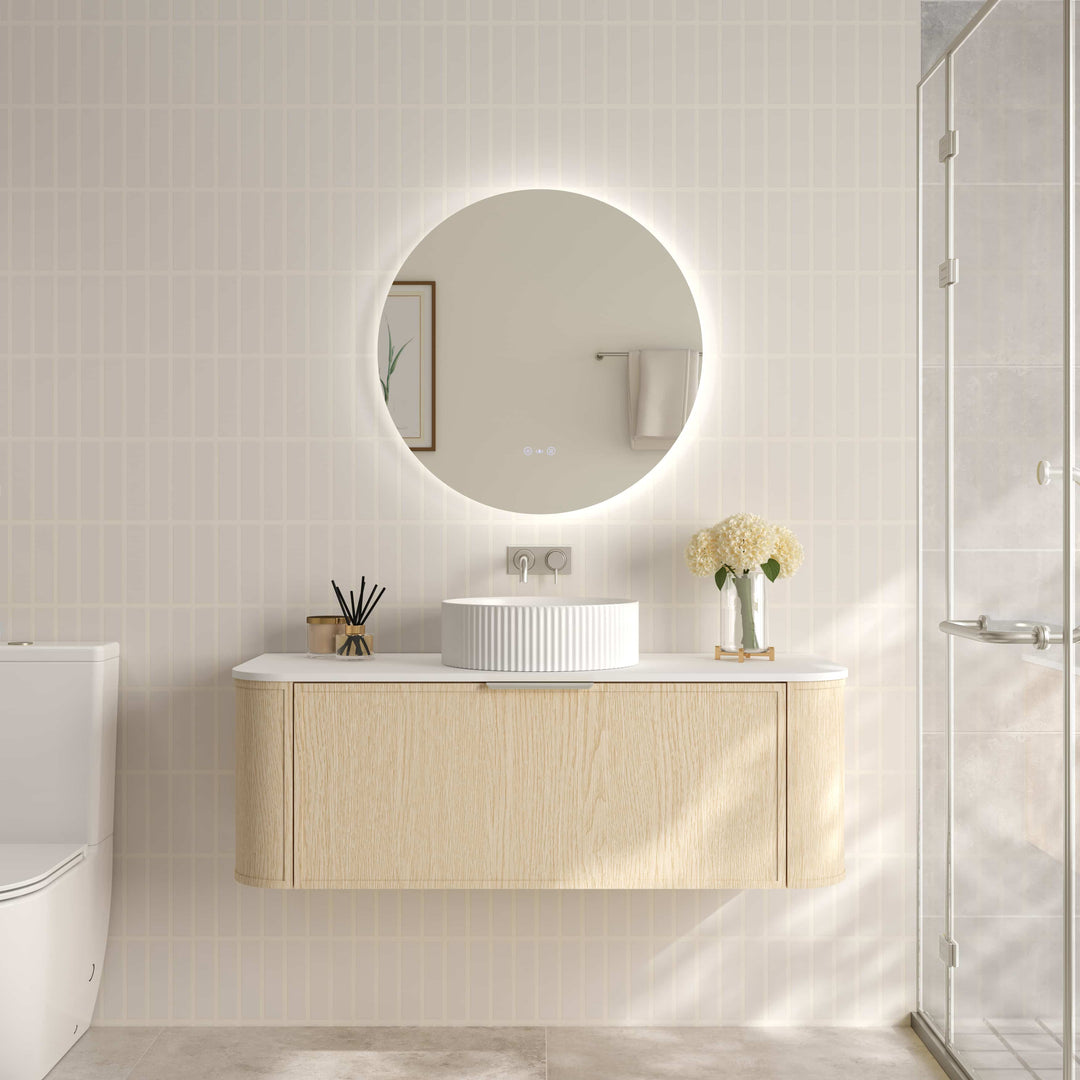 Elva 1200mm Wall-Hung Cabinet - Natural Oak