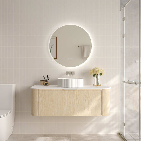 Elva 1200mm Wall-Hung Cabinet - Natural Oak