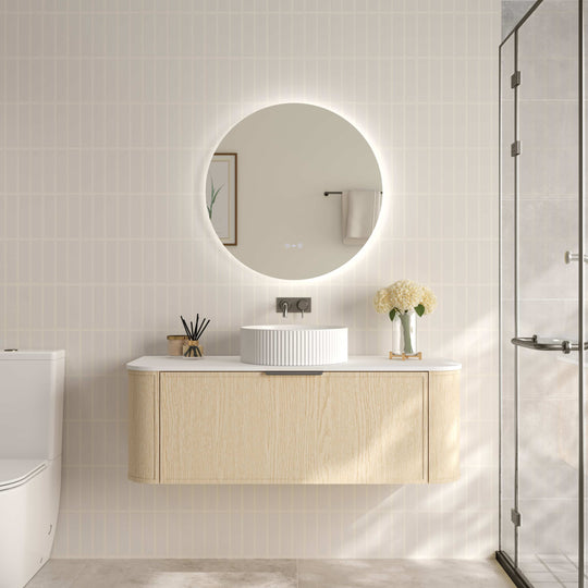 Elva 1200mm Wall-Hung Cabinet - Natural Oak