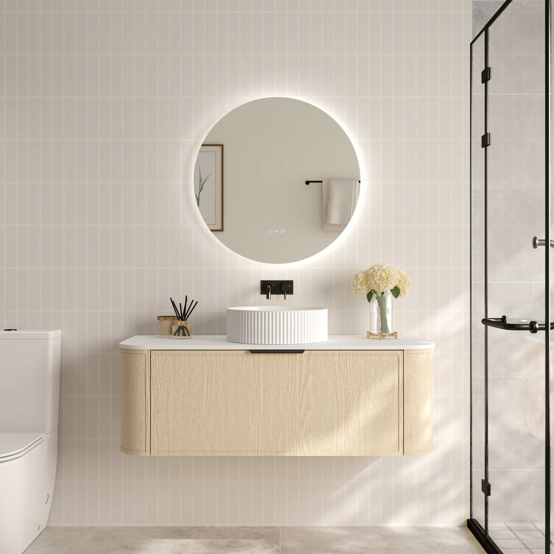 Elva 1200mm Wall-Hung Cabinet - Natural Oak