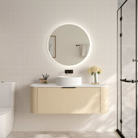 Elva 1200mm Wall-Hung Cabinet - Natural Oak