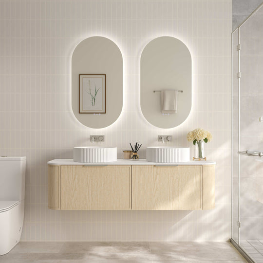 Elva 1500mm Wall-Hung Cabinet - Natural Oak