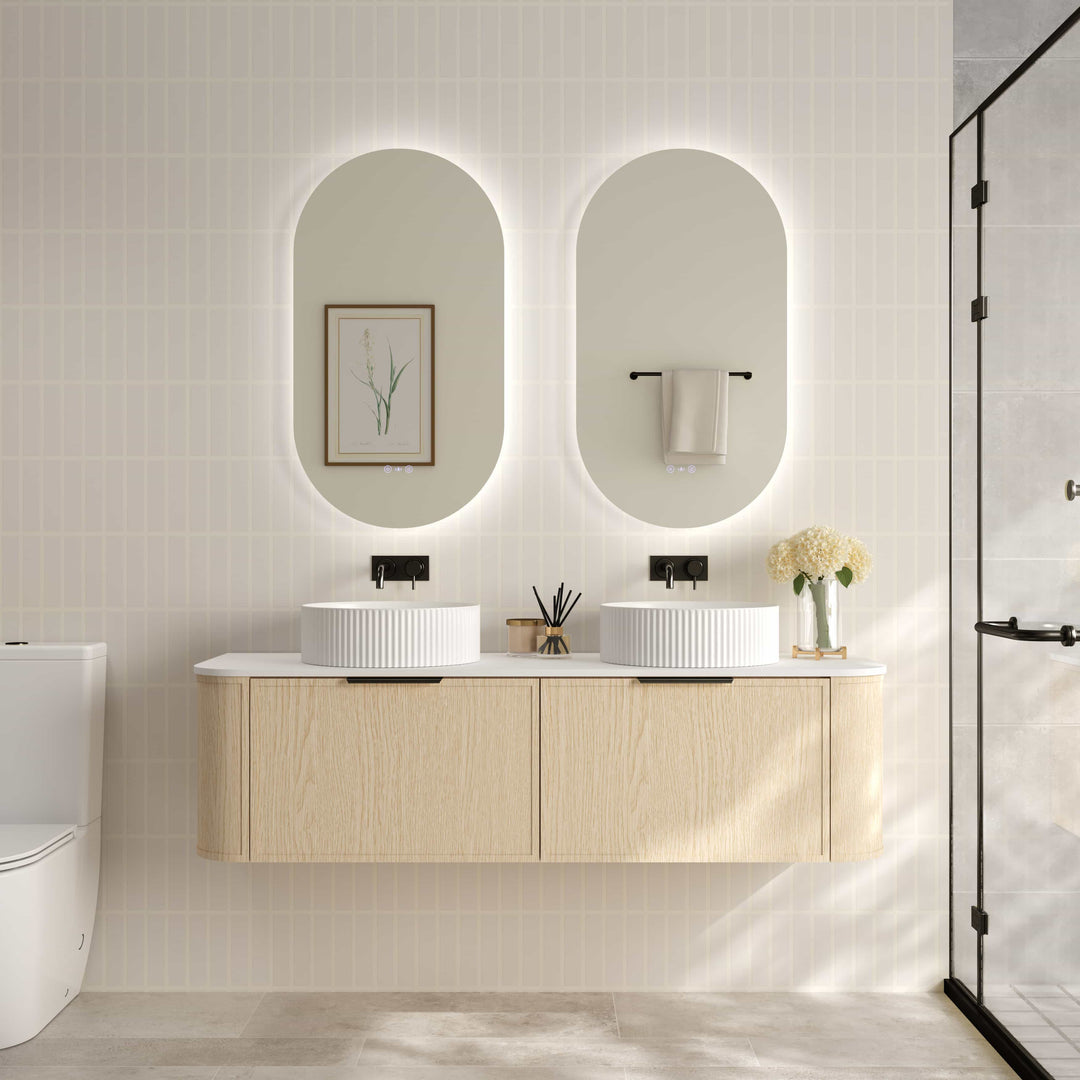 Elva 1500mm Wall-Hung Cabinet - Natural Oak
