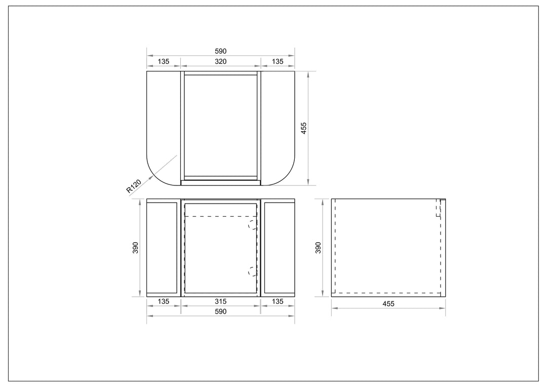Elva 600mm Wall-Hung Cabinet - Natural Oak