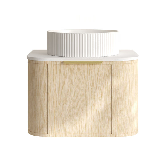 Elva 600mm Wall-Hung Cabinet - Natural Oak
