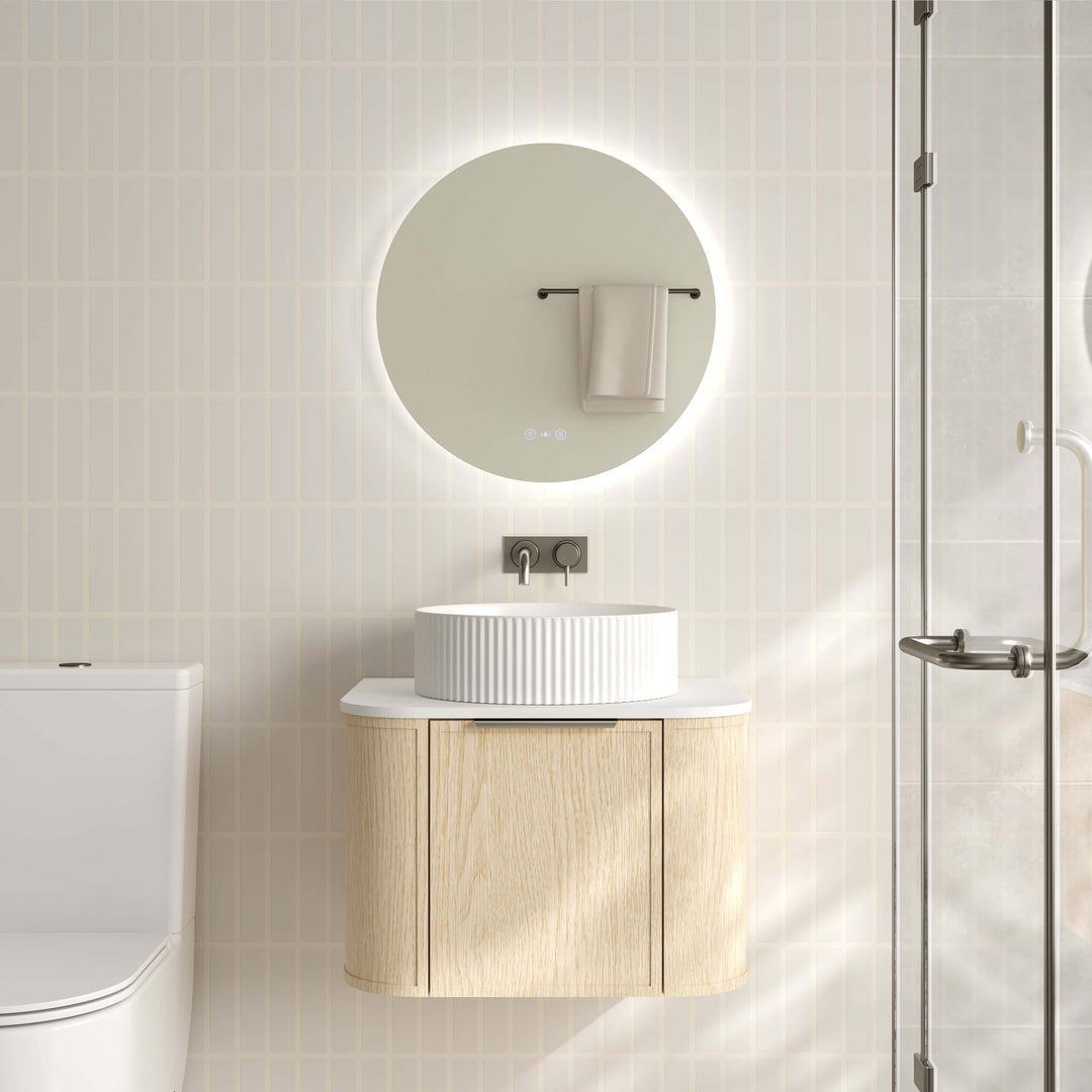 Elva 600mm Wall-Hung Cabinet - Natural Oak
