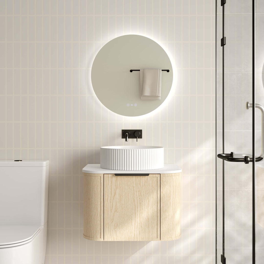 Elva 600mm Wall-Hung Cabinet - Natural Oak