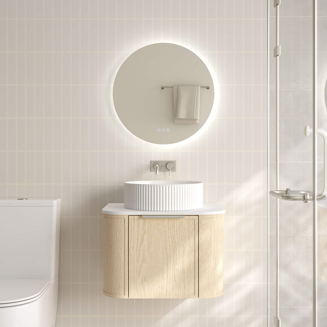 Elva 600mm Wall-Hung Cabinet - Natural Oak