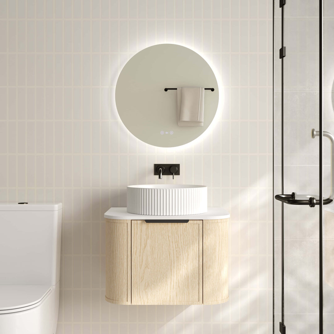 Elva 600mm Wall-Hung Cabinet - Natural Oak