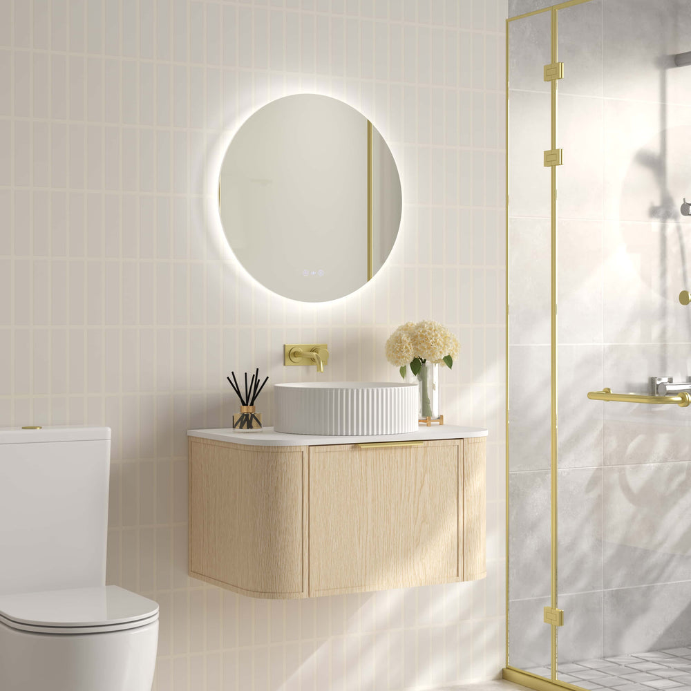 Elva 750mm Wall-Hung Cabinet - Natural Oak
