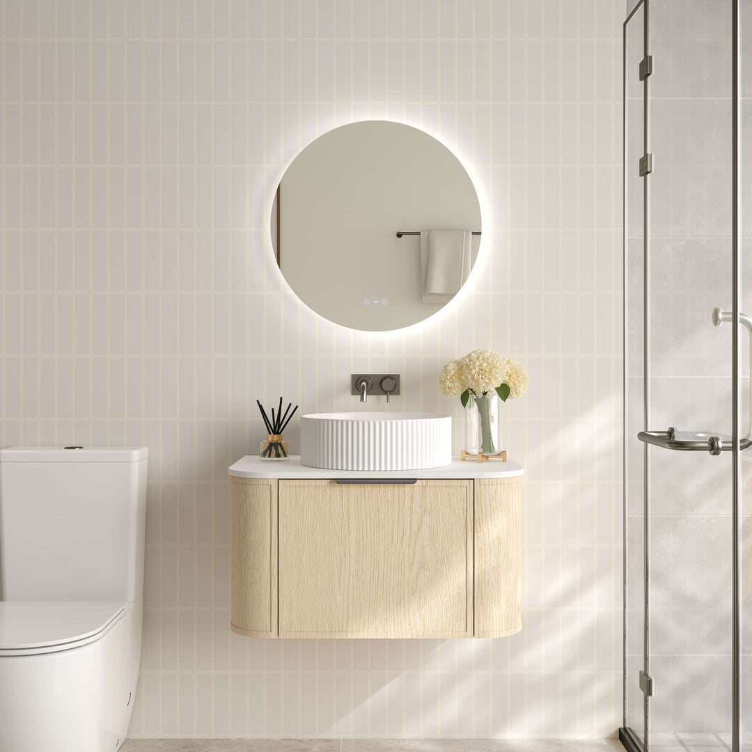 Elva 750mm Wall-Hung Cabinet - Natural Oak