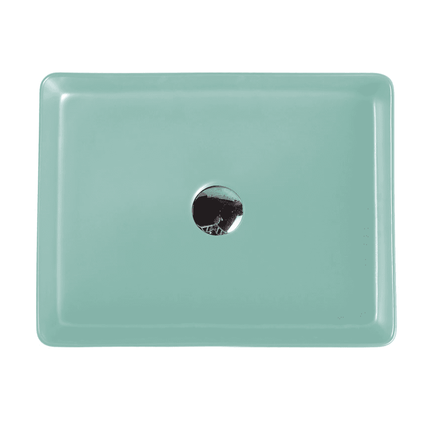 Etna 78 Series Counter-top Rectangular Art Basin - Antique Green