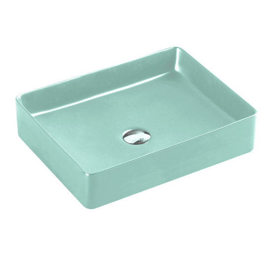 Etna 78 Series Counter-top Rectangular Art Basin - Antique Green