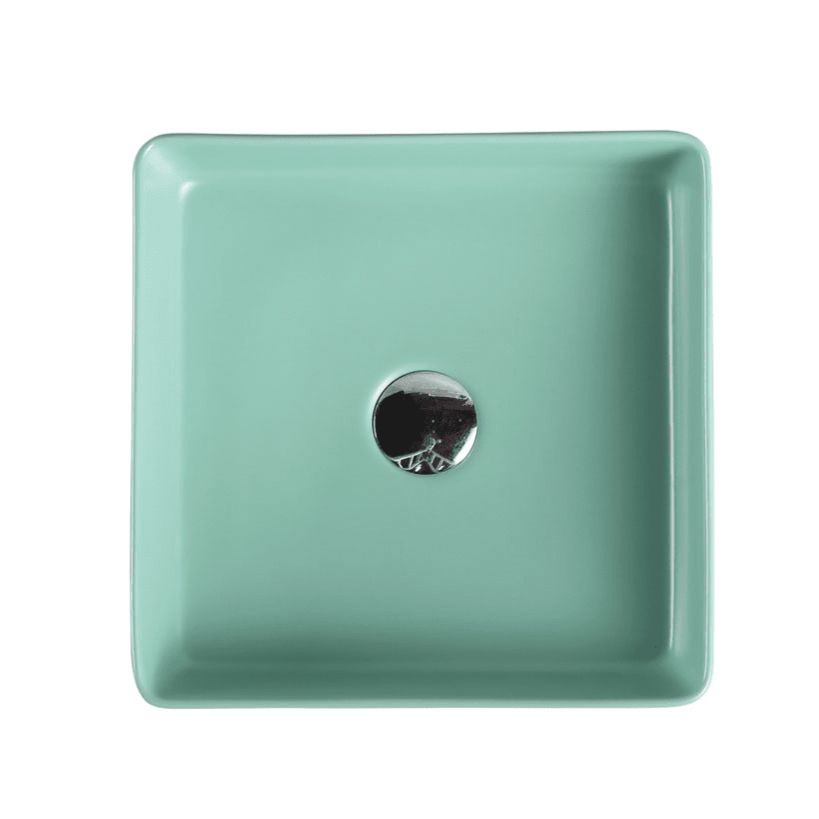 Etna 79 Series Counter-top Square Art Basin - Antique Green