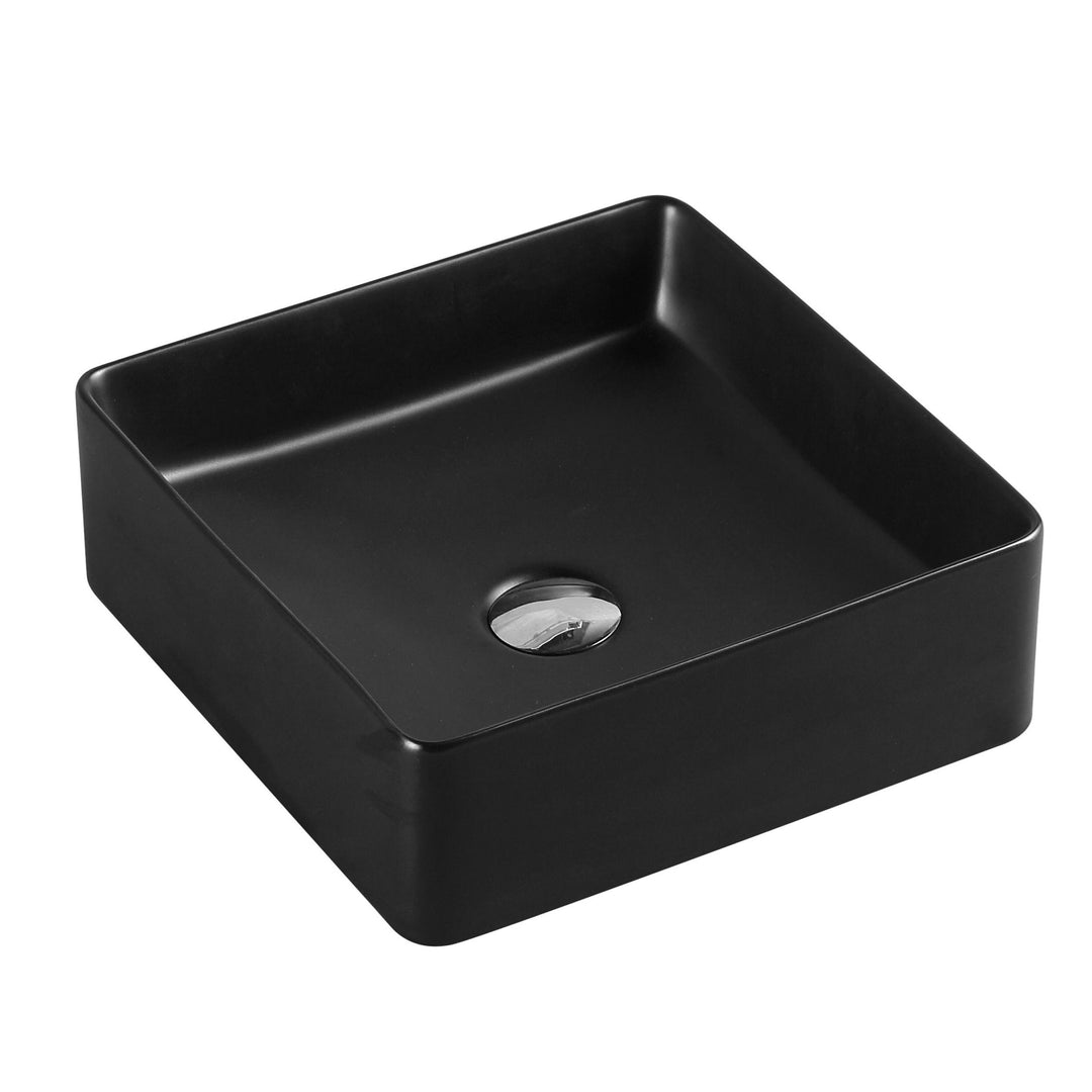 Etna 79 Series Counter-top Square Art Basin - Matt Black