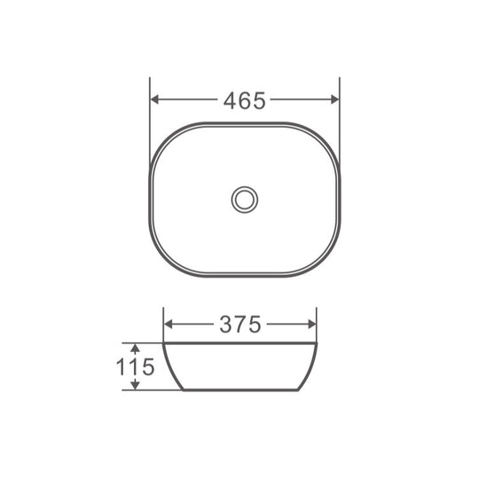 Evea 47 Counter-top Oval Basin