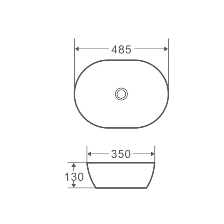 Evea 48 Counter-top Oval Basin