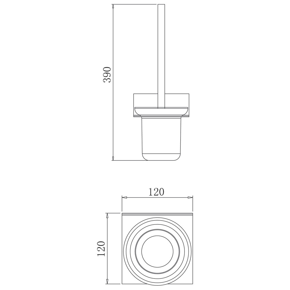 EASY Series Toilet Brush Holder – Forest Grey