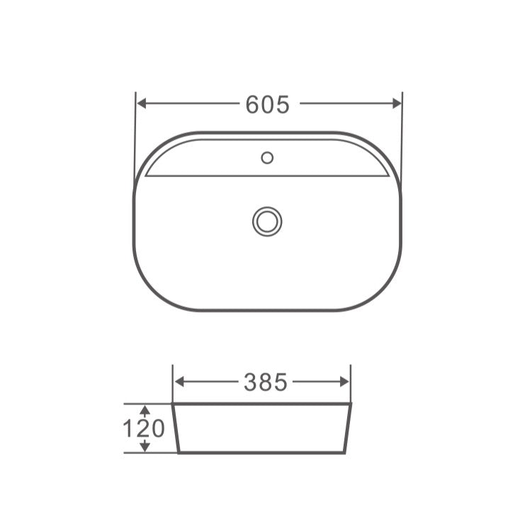 Evea 61M Counter-top Oval Basin