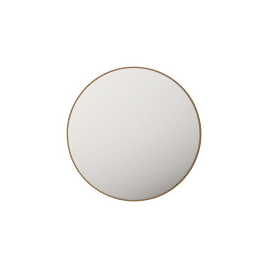 Aluminum Framed 600mm Round Mirror - Brushed Gold