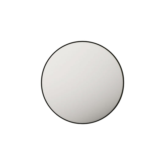 Aluminum Framed 900mm Round Mirror - Matt Black