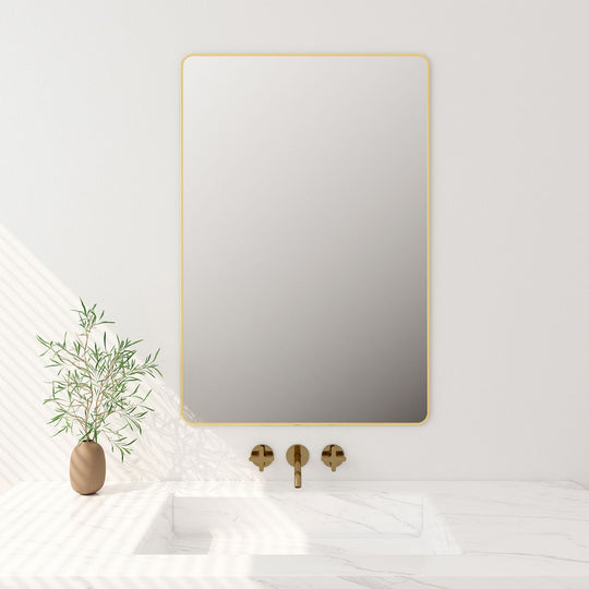 Miroir rectangulaire avec cadre en aluminium