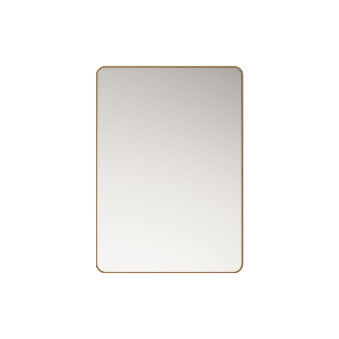 Aluminum Framed 900mm Rectangular Mirror - Brushed Gold