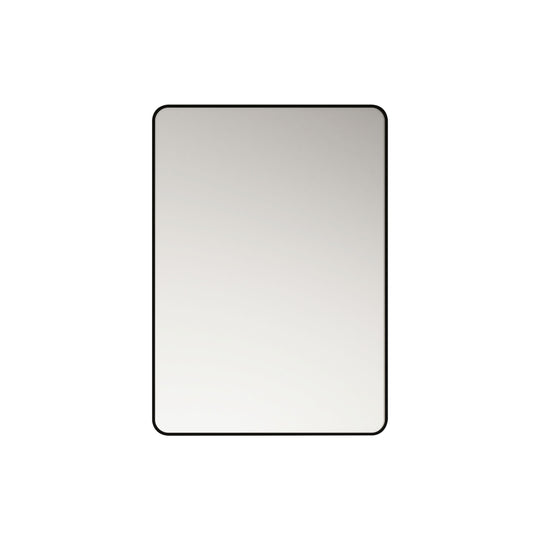 Aluminum Framed 900mm Rectangular Mirror - Matt Black