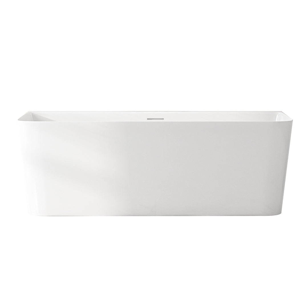 Baignoire Fortuna 1500 blanche brillante à poser au mur