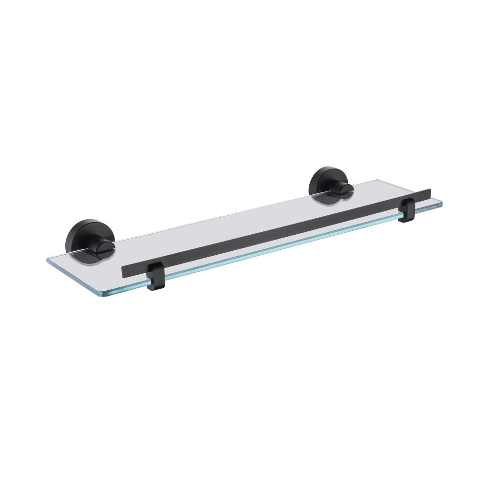 Globe Series Glass Shelf - Matt Black