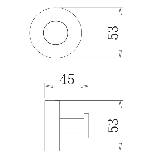 Globe Series Double Robe Hook - Matt Chrome