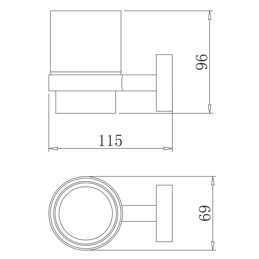 GLOBE Series Tumbler Holder – Matt Black